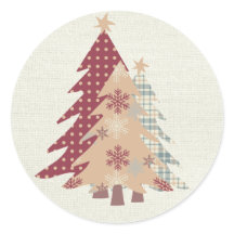 カントリーなチェック柄、ポルカドット、雪のクリスマスツリー