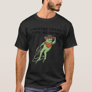 カントリーのカエルが私を家に連れて帰るカウボーイカエル西 Tシャツ