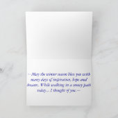 カントリーの冬のシーン シーズンカード (内部)