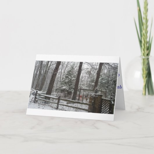 カントリーの冬のシーン シーズンカード (正面)