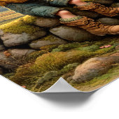 カントリーの服を着た二人の愛らしいヴィンテージマンチキン ポスター (角)