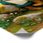 カントリーの服を着た二人の愛らしいヴィンテージマンチキン ポスター (角)