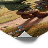 カントリーの服を着た二人の愛らしいヴィンテージマンチキン ポスター (角)