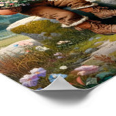 カントリーの服を着た二人の愛らしいヴィンテージマンチキン ポスター (角)