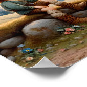 カントリーの服を着た二人の愛らしいヴィンテージマンチキン ポスター (角)