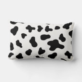 カントリーの白黒の牛のパターン ランバークッション (裏面)