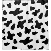 カントリーの白黒の牛の斑点 シャワーカーテン (正面)