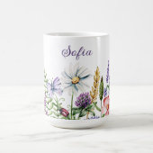 カントリーの野の花のシグネチャー コーヒーマグカップ (中央)