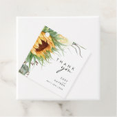 カントリーはっきりしたヒマワリ |ありがとうございますメッセージカード フェイバータグ (インサイチュ)