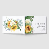 カントリーはっきりしたヒマワリ |の結婚ゲストブック ゲストブック (全面)