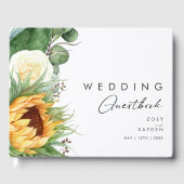 カントリーはっきりしたヒマワリ |の結婚ゲストブック ゲストブック (正面)