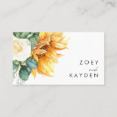 カントリーはっきりしたヒマワリ |の結婚座席表 プレイスカード (裏面)