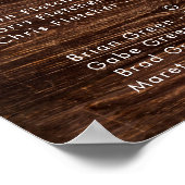 カントリーはっきりしたヒマワリ |アルファベットの木製シート ポスター (角)