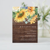 カントリーはっきりしたヒマワリ |ウッド披露宴 エンクロージャーカード (スタンド正面)