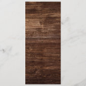 カントリーはっきりしたヒマワリ |ウッド結婚のディナーメニュー メニュー (裏面)