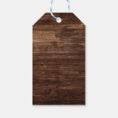 カントリーはっきりしたヒマワリ |ウッド結婚の歓迎 ギフトタグ (裏面)