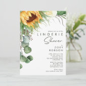 カントリーはっきりしたヒマワリ |ランジェリーシャワー 招待状 (スタンド正面)