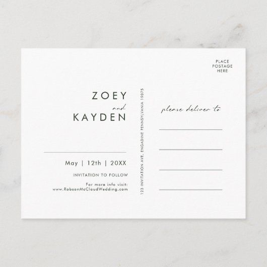 カントリーはっきりしたヒマワリ |日付はがきを保存 インビテーションポストカード (裏面)