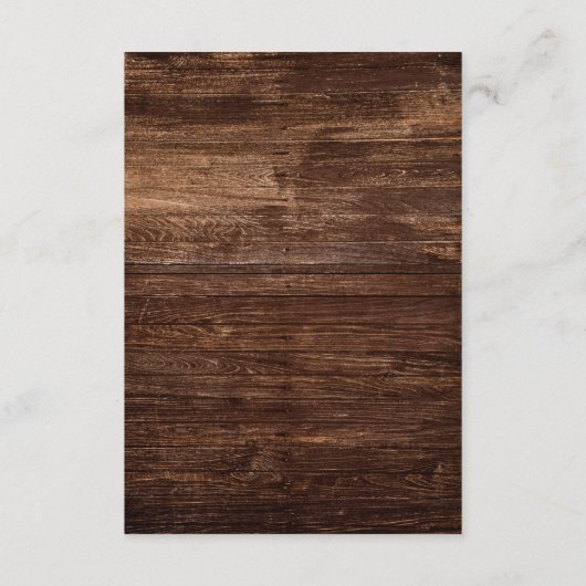 カントリーはっきりしたヒマワリ |木材のイベント エンクロージャーカード (裏面)