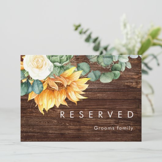 カントリーはっきりしたヒマワリ |木材予約記号 (スタンド正面)