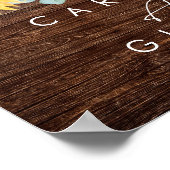 カントリーはっきりしたヒマワリ |木製カードとギフト ポスター (角)