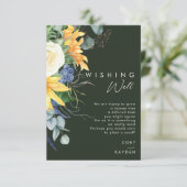 カントリーはっきりしたヒマワリ |濃い緑の願い井戸 エンクロージャーカード (スタンド正面)