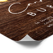 カントリーはっきりしたヒマワリ |燃えるロウソク ポスター (角)