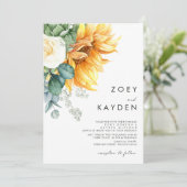 カントリーはっきりしたヒマワリ |結婚式招待状 招待状 (スタンド正面)