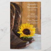 カントリーひまわりウェスタン・キンセアニラパーティー・メニュー (正面)