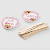 カントリーひまわりバラピンクギンガムチェックBabyQ ハンドファン (組立なし)