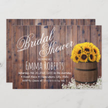 カントリーひまわりワインバレル素朴ブライダルシャワー