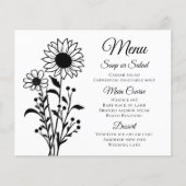 カントリーひまわり白黒結婚フローラのメニュー (正面)