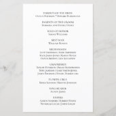 カントリーひまわり素朴フローラ結婚式 プログラム (裏面)