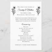 カントリーひまわり素朴フローラ結婚式 プログラム (正面)