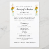 カントリーひまわり素朴フローラ結婚式 プログラム (正面)