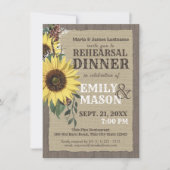 カントリーひまわり素朴リハーサルディナー 招待状 (正面)