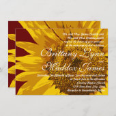 カントリーひまわり素朴結婚式招待状 招待状 (正面/裏面)