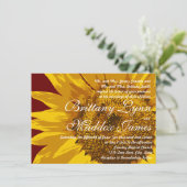 カントリーひまわり素朴結婚式招待状 招待状 (スタンド正面)