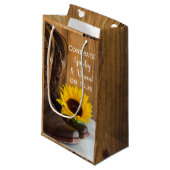 カントリーひまわり結婚おめでとう スモールペーパーバッグ (正面アングル)