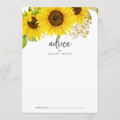 カントリーひまわり結婚のアドバイスカード アドバイスカード (正面)
