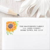 カントリーひまわり葉差出人住所 ラベル (インサイチュ)