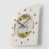 カントリーひま素朴わり木科 スクエア壁時計 (傾斜)