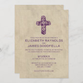 カントリーアイアンクロス結婚式招待状 招待状 (正面/裏面)