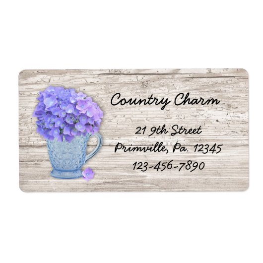 カントリーアジサイのラベル ラベル (正面)