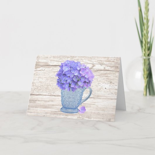 カントリーアジサイ大フォントマザーズデイカード カード (正面)