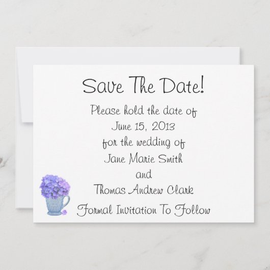 カントリーアジサイ日付の保存 セーブザデート (裏面)