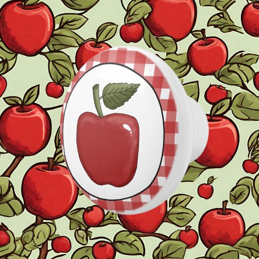 カントリーアップルキッチンセラミックノブ セラミックノブ