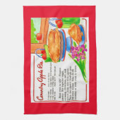 カントリーアップルパイレシピ キッチンタオル (縦)