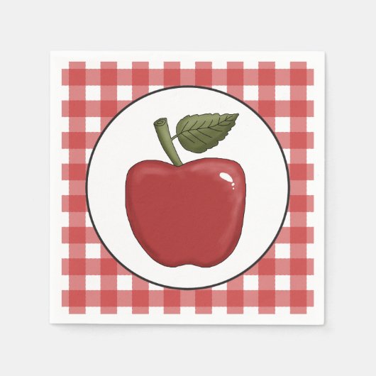 カントリーアップルフルーツ紙ナプキン スタンダードカクテルナプキン (正面)