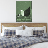 カントリーアニマルマザーヘン&シックニックキッチンキッチン キャンバスプリント (インサイチュ (寝室))